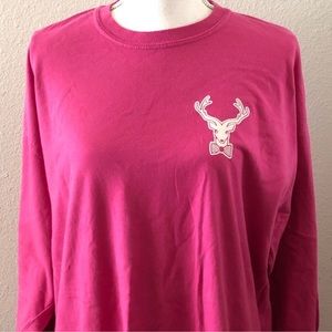 Jadelynn Brooke Tops |  XL Long Sleeve Deerly Southern Attire Pink Graphic Tee